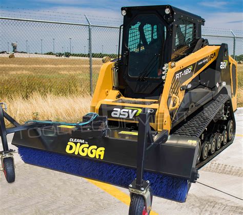 skid steer with broom attachment|skid steer street sweeper attachment.